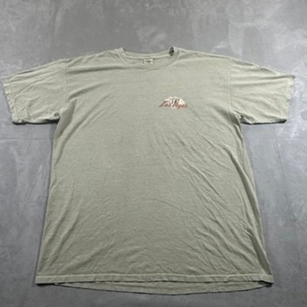 Vintage Anvil T-Shirt Mens Las Vegas Pinup Playing Cards XL Beige